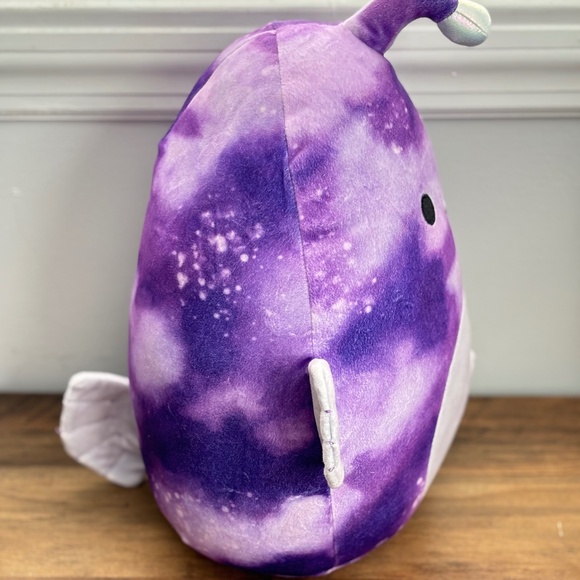 SQUISHMALLOWS Purple Tie Dye EASTON THE ANGLERFISH 12” Soft Plush Stuffed Toy - Picture 6 of 10